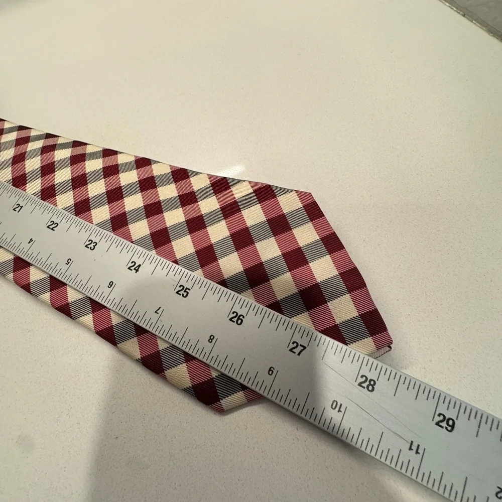Ralph Lauren Purple Label Tie Plaid Luxury 100% Silk England Necktie Old Money‎